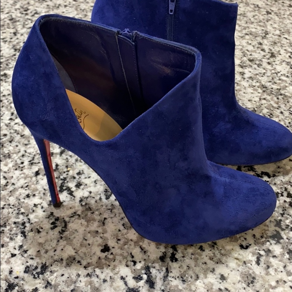 Christian Louboutin High Heeled Suede Booties